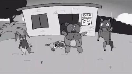 Koń Bije Psa