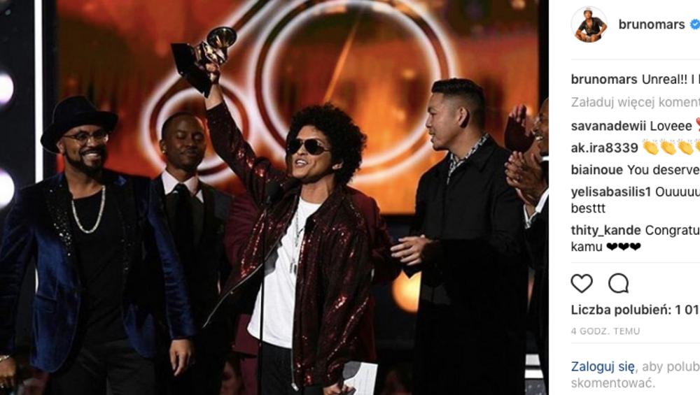 Bruno Mars największym wygranym Grammy 2018! [LISTA ZWYCIĘZCÓW]
