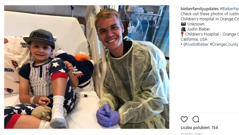 Justin Bieber odwiedził szpital