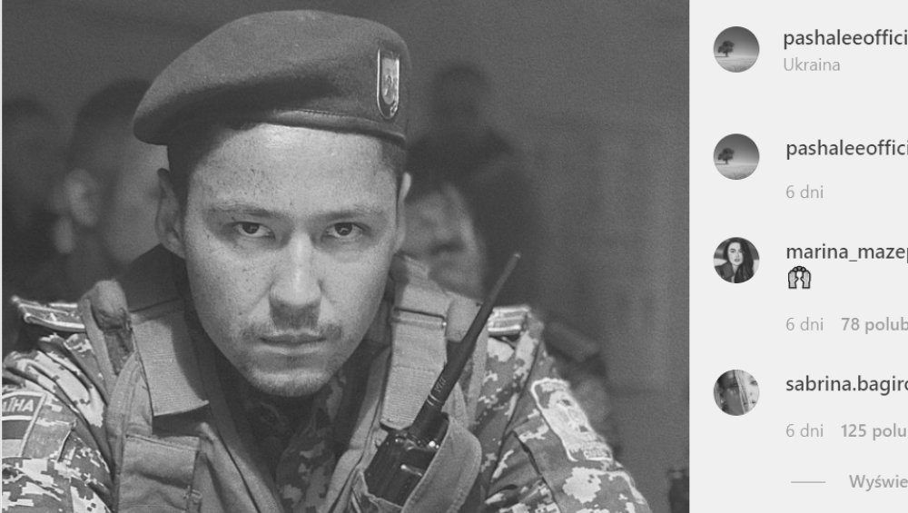 Pasha Lee nie żyje. Ukraiński aktor zginął na wojnie w wieku 33 lat