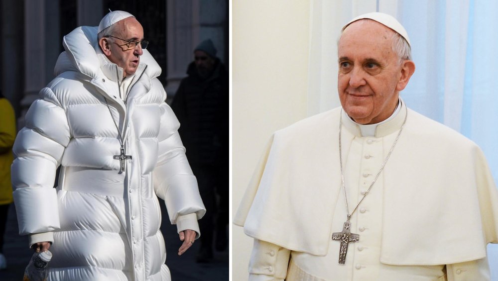 Zdjęcie papieża Franciszka w białej kurtce stało się hitem w sieci. Czy jest prawdziwe?
