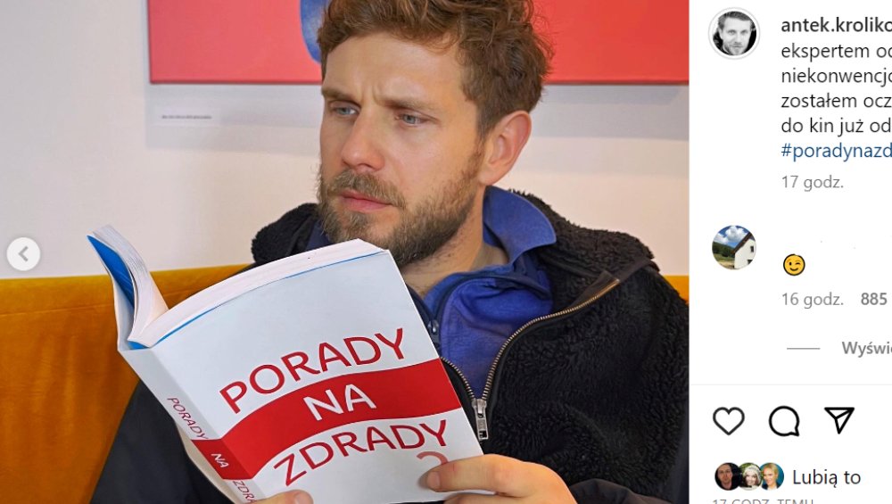 Antek Królikowski pozuje z książką Porady na zdrady. Szykuje się rola życia? Antek Królikowski pozuje z książką Porady na zdrady. Szykuje się rola życia?