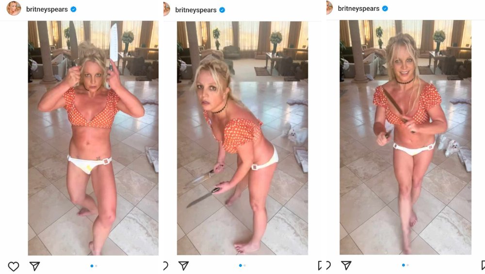 Britney Spears tańczy z tasakami! Odjechana akcja czy nowa pasja gwiazdy?