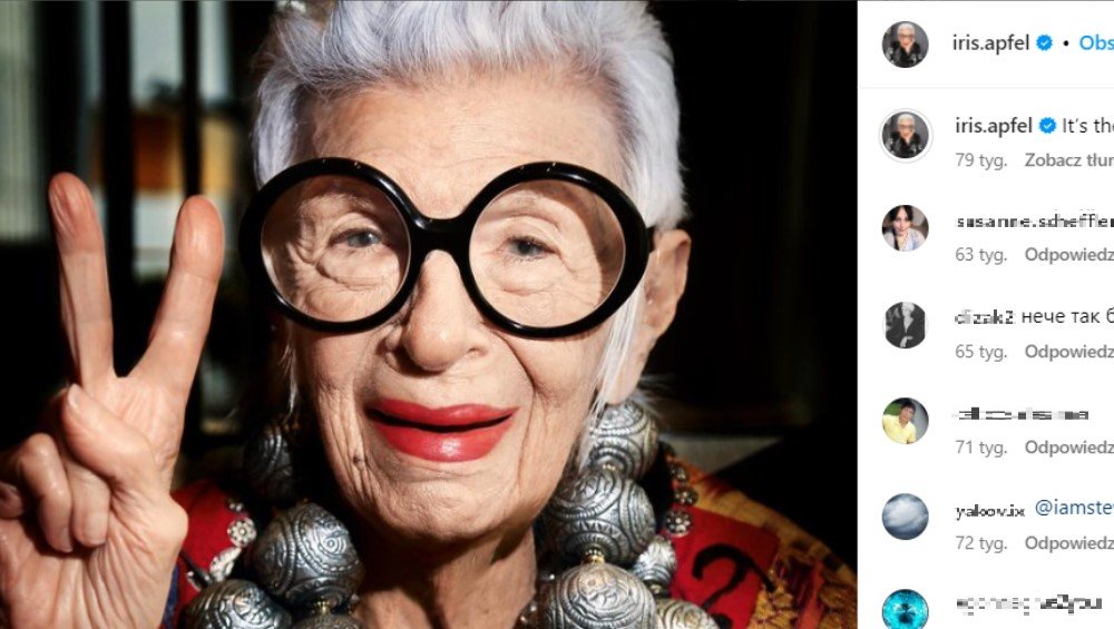 Iris Apfel świętuje 102. urodziny! W jakiej formie jest &amp;#39;najstarsza ...