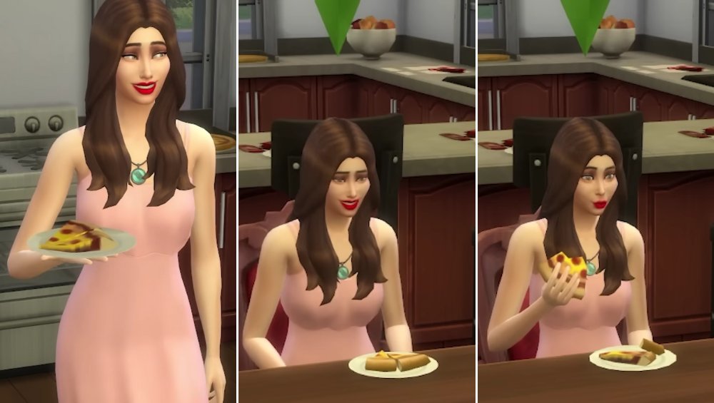 Jak ewoluował wygląd pizzy w różnych częściach gry The Sims?