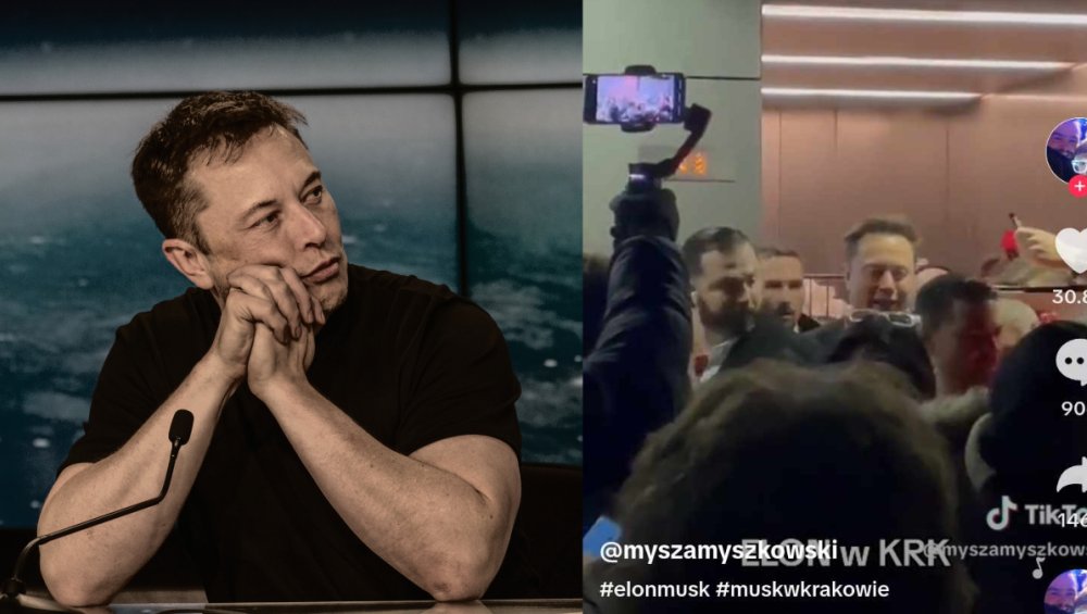 Elon Musk podczas wizyty w Krakowie nie chciał rozdawać autografów fanom. Jest wideo