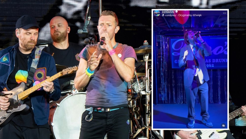Chris Martin wystąpił w przebraniu w barze karaoke. Tak zareagowali goście [WIDEO]