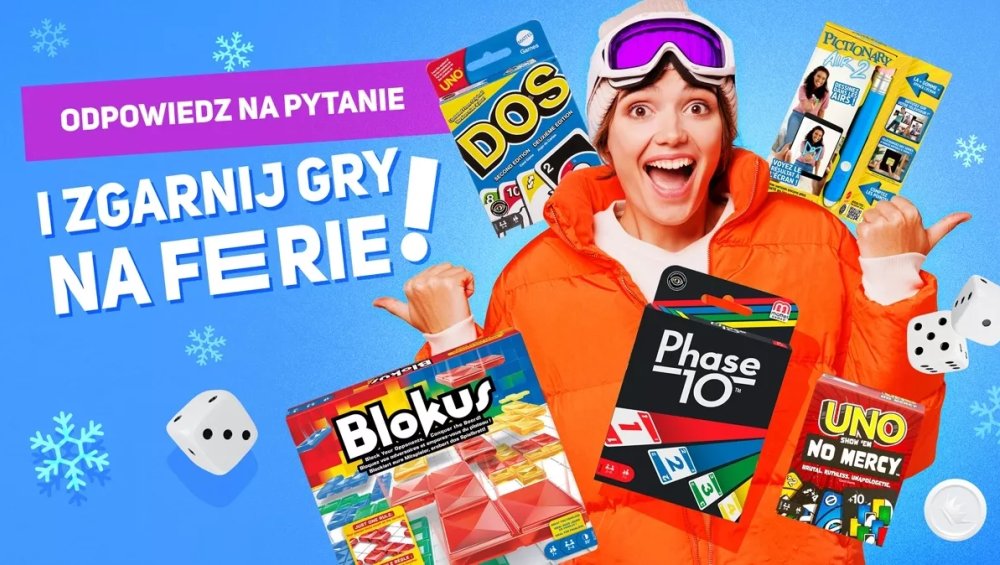 Odpowiedz na pytanie i wygraj ZESTAW GIER na ferie!