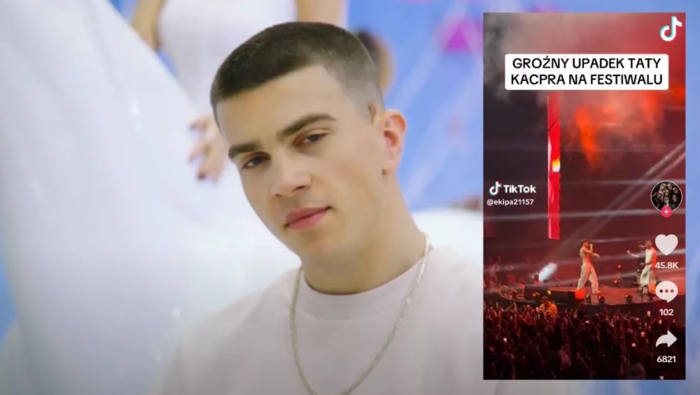 Ojciec Kacpra Blonsky'ego spadł ze sceny na Festiwalu Ekipy. Było groźnie, jest wideo