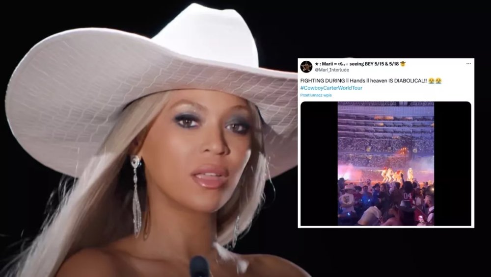 Kolejna niebezpieczna sytuacja na trasie Beyonce. Wszystko zostało nagrane