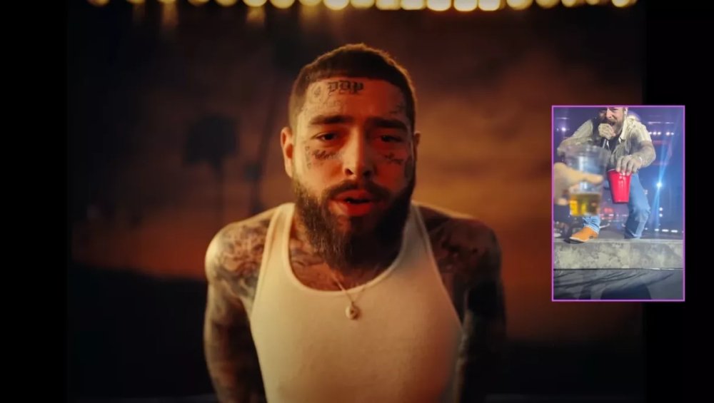 Post Malone chciał wznieść toast z fanem, ale... spadł ze sceny