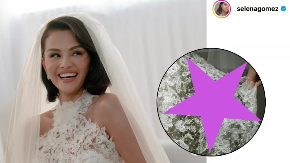 Selena Gomez pokazała z bliska swoją suknię ślubną. Jeden detal przykuł uwagę fanów