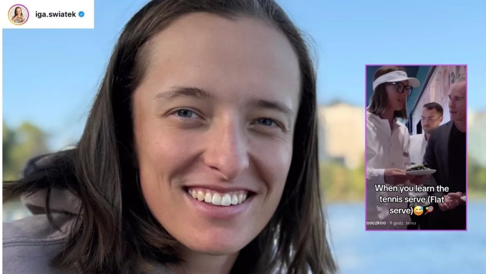 Iga Świątek w roli kelnerki. Nietypowy filmik obiegł sieć
