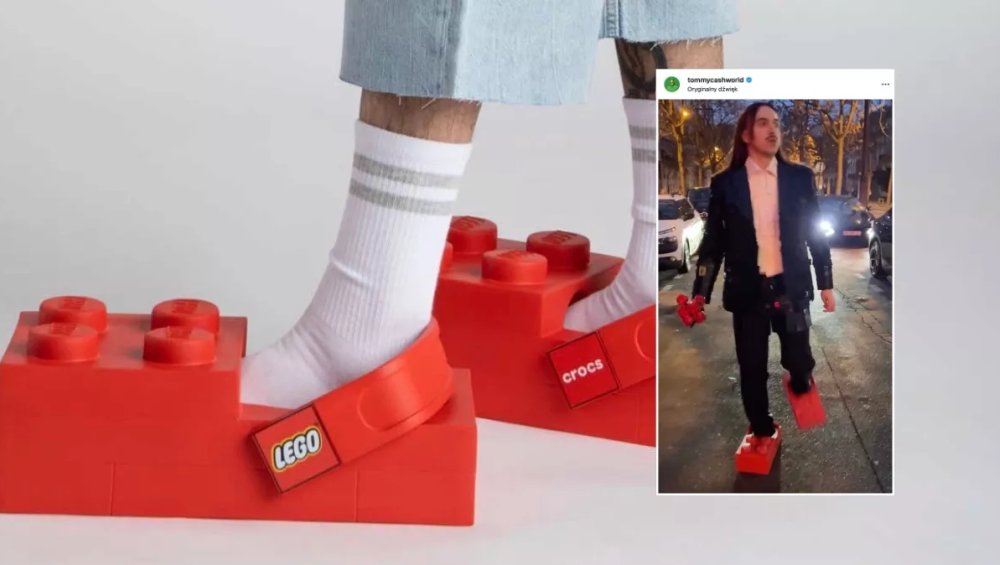 Powstaną crocsy inspirowane klockami LEGO. Swoją parę ma już Tommy Cash