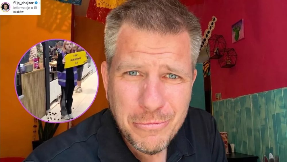 Filip Chajzer kolejnym celem aktywistów. W ruch poszło zepsute jedzenie