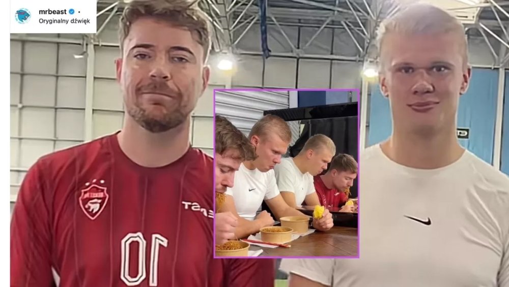 Erling Haaland i MrBeast odtworzyli viral z Mundialu. Lepszy niż ‚oryginał’?