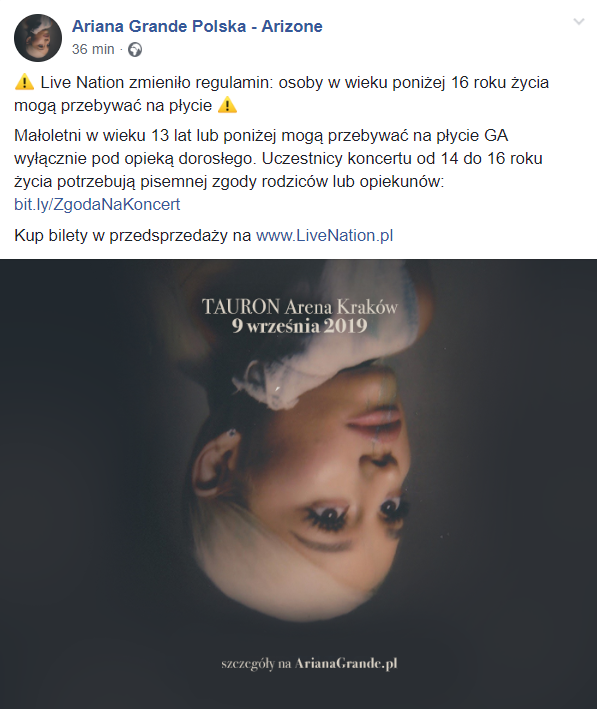 Ariana Grande W Polsce Live Nation Ugina Się Przed