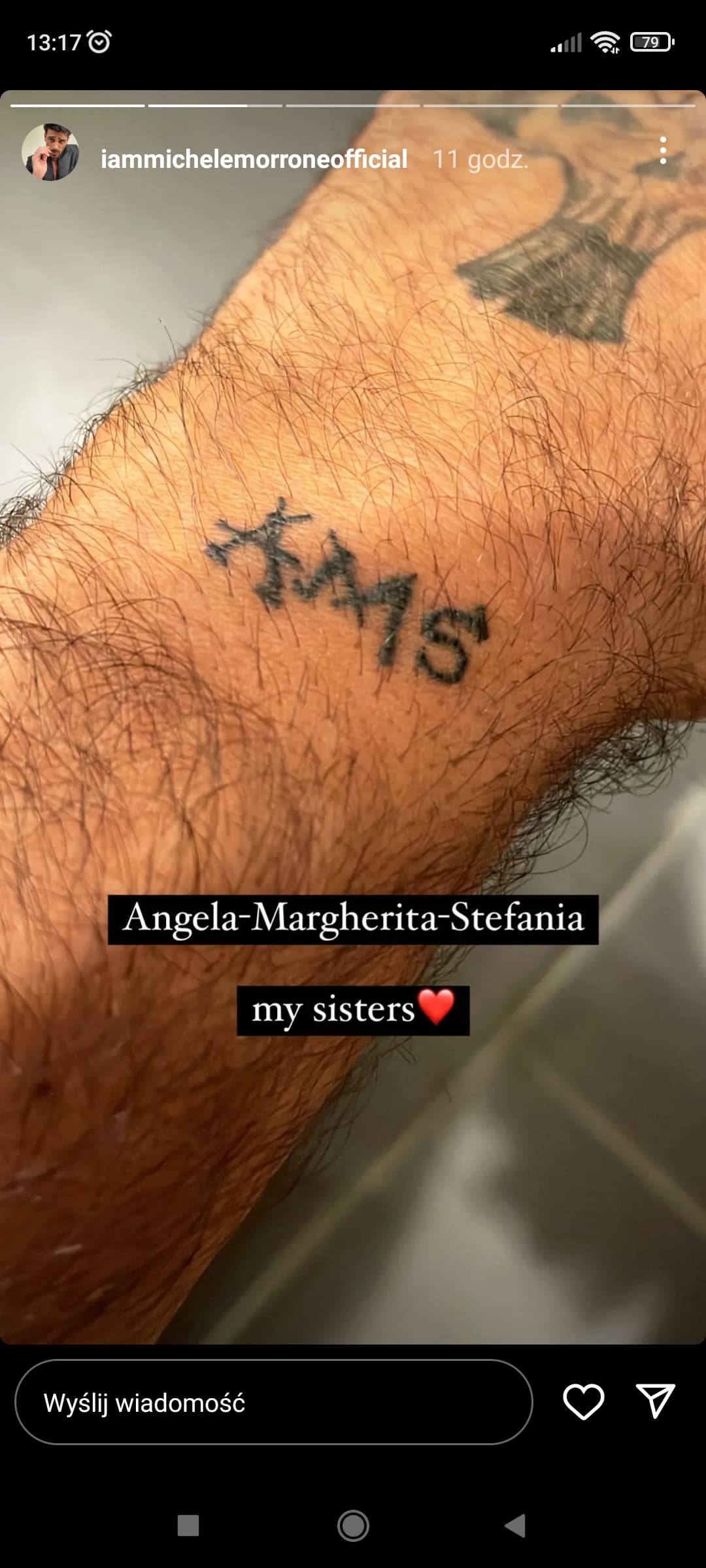 Michele Morrone on the AMS tattoo. However, this is not about Anna ...